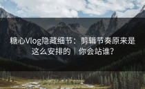 糖心Vlog隐藏细节：剪辑节奏原来是这么安排的｜你会站谁？
