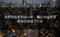 没想到会走到这一步，糖心Vlog把深夜独白拍成了小众