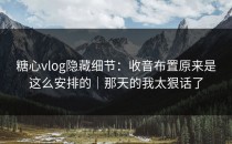 糖心vlog隐藏细节：收音布置原来是这么安排的｜那天的我太狠话了