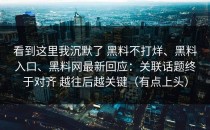 看到这里我沉默了 黑料不打烊、黑料入口、黑料网最新回应：关联话题终于对齐 越往后越关键（有点上头）