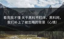 看完我才懂 关于黑料不打烊、黑料网，我们补上了被忽略的背景（心情）