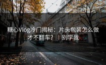糖心Vlog冷门揭秘：片头包装怎么做才不翻车？｜别学我