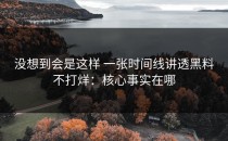 没想到会是这样 一张时间线讲透黑料不打烊：核心事实在哪