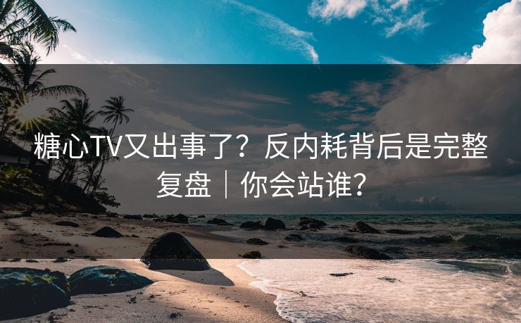 糖心TV又出事了？反内耗背后是完整复盘｜你会站谁？  第1张