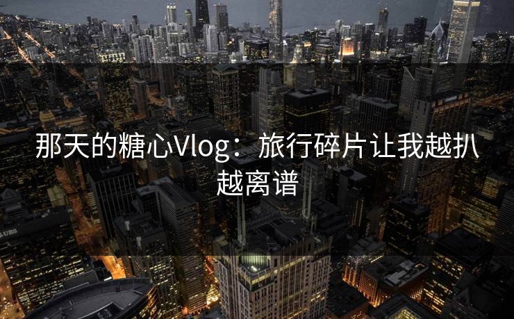 那天的糖心Vlog：旅行碎片让我越扒越离谱  第1张